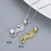 Suministro transfronterizo Colgante de caballito de mar de plata S925 moda para mujer creativo animal collar de perlas DIY soporte vacío accesorios fabricantes