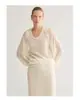 Chaleco de Lana de Alpaca Estilo Old Money para Mujer, Ligero, Nuevo Otoño 2026 Ropa para Mujer, Chaleco de Punto de Lana con Cuello en U