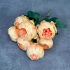 Simulación ramo de peonías de 7 cabezas diseño de escena de boda decoración del hogar transfronterizo hecho a mano flor de seda flor artificial adornos al por mayor
