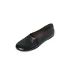 Zapatos Planos de Punta Redonda Estilo Minimalista para Mujer, Modelo Nuevo, Piel de Vaca Lavada, Superficie Suave, Suela Suave, Corte Medio, Zapatos de Vestir de Moda Estilo Francés