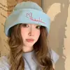 Rui Qi Circunferencia de Cabeza Grande Hace la Cara Más Pequeña, Sombrero de Pescador Bordado de Verano Lindo y de Moda para Mujer