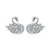 Pendientes de Cisne para Mujer Pendientes Elegantes de Circonita Elegantes de Corea del Sur Pendientes Estilo Coreano