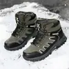 Zapatos de senderismo para hombre de gran tamaño transfronterizos para otoño e invierno, zapatos de trekking altos para hombre con forro de vellón para abrigar, botas de nieve para exteriores para hombre