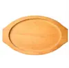 Bandeja Teppanyaki de Madera de Pino Personalizada, Base de Madera Aislante de Calor, Bandeja de Madera para Pizza, Plato para Bistec, Plato Occidental para Uso en Casa, Rectangular