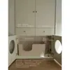 Villa para Gatos en Balcón de Casa, Armario para Gatos de Tamaño Personalizado, Casa para Gatos de Madera Maciza Personalizable con Forma Especial, Jaula para Gatos, Habitación para Gatos, Armario para Mascotas