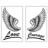 Tatuagem Temporária Cruzada Asas de Anjo Adesivos de Ervas Longa Duração à Prova d'Água 7~15 Dias Homens e Mulheres Tatuagem Tradicional Braço Peito