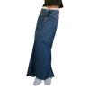 Comercio Exterior Transfronterizo Europeo y Americano Fuente Transfronteriza Verano Vestido Casual de Mezclilla Recto Holgado para Mujer de Longitud Media