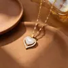 Collar para Mujer, Diseño Sencillo de Corazón de Nicho, Joyería de Personalidad de Moda, Acero de Titanio, Cadena para Clavícula de Moda Estilo Japonés y Coreano