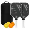 Conjunto completo de raquete de pickleball T700 em fibra de carbono, raquete de pickleball profissional avançada