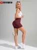 Novos Shorts de Yoga Transfronteiriços para Mulheres, Estilo Europeu e Americano, Cintura Alta, Ajustados, Shorts Fitness de Secagem Rápida, Shorts Fitness Levanta Bumbum Pêssego, Calças Fitness Três Quartos