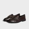 Zapatos de Piel Pequeños de Color Sólido Nuevo 2025 de Dos Usos Zapatos de Piel de Tacón Grueso Moda de Mujer Versátil Estilo Británico Mocasines Zapatos de Suela Gruesa Mujer