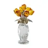 Figura de Cristal Elegante Souvenir Cristal Rosa Regalo Adorno de Escritorio Decoración del Hogar Flor de Cristal Fabricante Lote
