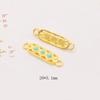 Color oro arena cuentas espaciadoras de trébol de cuatro hojas cuentas espaciadoras de imitación de jade pegajosas hebilla de conexión de doble anillo de calabaza de bambú pulsera DIY accesorios para pulsera