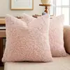 Funda de Almohada de Peluche de Oso Amazon Moderna Simple para Sofá Decoración del Hogar Color Sólido Funda de Cojín de Felpa en Stock