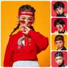 Diadema Hip-Hop para Niños, Diadema Deportiva de Moda para Niñas, Ropa Hip-Hop para Niños Super Cool, Accesorios de Baloncesto