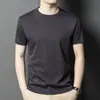Camiseta Branca Camiseta Três Provas 100% Algodão de Fibra Longa de Xinjiang Verão Nova Tecnologia Negra Gola Redonda Respirável Ombro Regular Manga Curta Camiseta Masculina