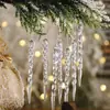 Adornos de carámbano acrílicos de colores con hilo, carámbanos simulados transfronterizos, decoraciones para árbol de Navidad, adornos navideños