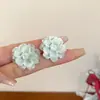 Estilo Pintura al Óleo Jardín de Monet Pendientes de Flor de Amor Perla Pendientes de Temperamento de Moda Lujo Ligero Pendientes de Gama Alta Venta al por Mayor