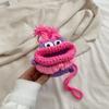 Bolsa de Punto Nueva para Niños de Otoño e Invierno Bolsa de Hombro para Niños de Dibujos Animados Divertida de Moda Bolso Cruzado Mini de Bebé Accesorios