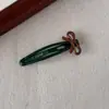 Presilha de Cabelo Estilo Coreano com Laço Lateral Versátil BB Clip Presilha para Cabelos Rebeldes Presilha de Cabelo Franja Grampo de Cabelo Acessórios de Cabelo de Alta Qualidade para Mulheres