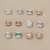 Cuentas de Barril de Circonita Chapadas en Oro de 18 Quilates Cuentas de la Fortuna Cuentas Espaciadoras de Hamburguesa Collar Pulsera Colgante DIY Joyería Pequeña Venta al por Mayor