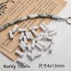 Nuevas cuentas sueltas de piedra natural rectangular retro chino, piedra Shoushan, piedra de grano rojo, accesorios para pulsera y collar con cuentas DIY