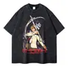 Camiseta Anime Death Note Vintage Lavada Camiseta Yagami Light