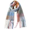 Cachecol feminino inverno cor sólida mohair espessado novo alta qualidade branco versátil xale preguiçoso cachecol quente moda