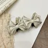Ligero y primaveral~ Pinza de plátano con lazo de satén, estilo coreano simple y elegante, pinza de garra versátil para coleta alta y peinados recogidos