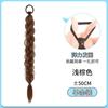 Peluca trenzada para mujer, cola de caballo alta, nuevo estilo chino, cabello trenzado dulce y fresco, trenza larga natural, trenza de boxeo, peluca de cola de caballo doble
