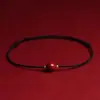 Pulseira de Transferência de Cinábrio Ano do Coelho Ano do Ano da Vida Corda de Mão Tecida à Mão Contas de Transferência Corda Vermelha Pulseira Feminina Presente para Casal