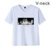 Camiseta de manga corta con cuello en V para mujer, con estampado de batalla de hechizos de Jujutsu Kaisen transfronterizo