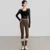 Top de malla de otoño de alta gama de dos piezas falsas para yoga, camiseta atlética de manga larga para correr, fitness y entrenamiento de Pilates, para mujer