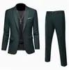 Traje de hombre de un botón entallado, traje de dos piezas business casual de color brillante, ropa formal de hombre para banquetes y actuaciones
