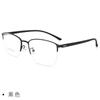 Fábrica de gafas Danyang, venta al por mayor, nuevas gafas con montura para cejas, montura media de metal, gafas para miopía, monturas para gafas de negocios para hombres.