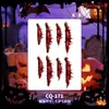 Pegatinas de tatuaje de Halloween con múltiples diseños al por mayor: calabaza, fantasma, araña, calavera, varias cicatrices sangrientas, heridas falsas