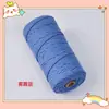 Cuerda de algodón trenzado 3mm 4mm de colores tapiz hecho a mano degradado color sólido cuerda de algodón material para colgante de coche cuerda para tejer diy hilo de algodón
