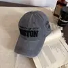 Gorra de Béisbol Retro Estilo Americano para Mujer Primavera y Verano Bordado Estilo Coreano Combinación Versátil Mostrar Cara Ala Pequeña Ancha Pico de Pato Sombrero Cabeza Grande Wai
