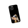 Para iPhone15 aretes de perlas de comercio exterior funda para teléfono de niña