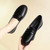 Zapatos de Cuero de una Pieza para Primavera y Otoño, Zapatos Cómodos para Mujeres de Mediana Edad y Mayores, Zapatos de Salón de Corte Profundo, Zapatos Profesionales de Trabajo de Suela Blanda para Mujer