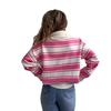 Chamarra Suéter de Punto Rayado Holgada Oversize con Cuello de Solapa y Media Cremallera, Color Contrastante, de Aspecto de Alta Gama, Amazon Aliexpress