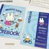 Coleção de cadernos B5 grampeados, páginas pautadas com desenhos fofos grampeados, diário de estudante, caderno planejador