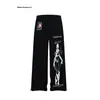 Comercio Transfronterizo 2026 Tendencia Primavera/Verano Pantalones Deportivos Ligeros Sueltos Estilo Retro Americano Estampado Cruzado Cordón Pantalones de Pierna Ancha