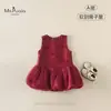 Roupas Infantis Novas para Outono e Inverno Categoria Bebê uma Saia para Menina de Pele Amigável, Confortável, Macia e Cera Quente Roupas de Ano Novo Vestido com Forro de Fleece