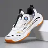 Zapatos profesionales de bádminton para niños, zapatos de tenis de mesa para jóvenes, zapatillas de tenis para niños y niñas con hebilla giratoria, zapatillas de entrenamiento para niños mayores