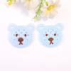 Primavera y Verano accesorios para horquillas de celebridades de internet parches para ropa pegatinas nuevo mini lindo cabeza de oso tamaño pequeño bordado decorativo pegatinas de tela