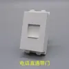 Módulo de enchufe directo de paso directo para teléfono tipo 128 con marco exterior de puerta protectora Conector de doble paso para teléfono CAT3 Módulo de enchufe directo