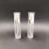 Bomba de aluminio electroquímico de cobertura total 15ml 30ml transparente esmerilado loción cosméticos cuidado de la piel botella sub delgada larga