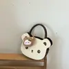 Bolsa Feminina Transfronteiriça 2026 Nova Desenho Animado Fofo Super Quente Ursinho Bolsa de Mão Sensação de Alto Padrão Estilo Acadêmico Menina Bolsa de Ombro