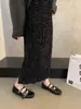 Sapatos de Salto Baixo para Noite Estilo Francês com Tiras Cruzadas e Bico Quadrado Sapatos Mary Jane de Couro Confortáveis para os Pés, Sapatilhas Prateadas para Mulheres